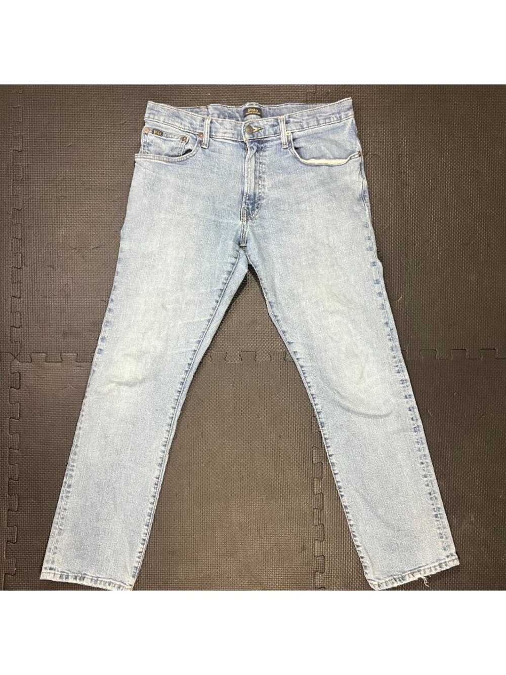 Polo Ralph Lauren Jeans Mens 33X32 Light Wash Authentic Dungarees Straight Leg D